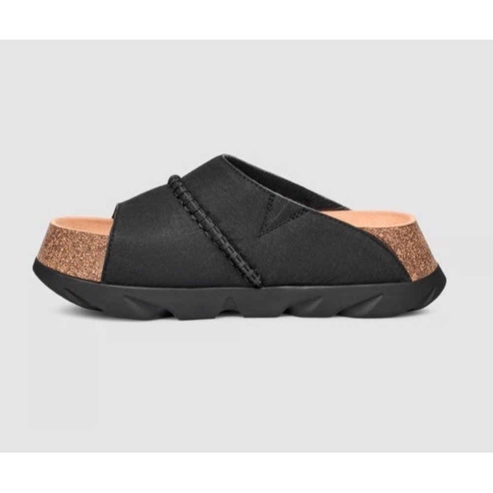 UGG Sunskip Slide Black Slip On Clog Sandal Size 9 - Picture 12 of 14